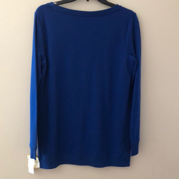 Liz Claiborne weekend sweatshirt Top Blue S New - Picture 5 of 5
